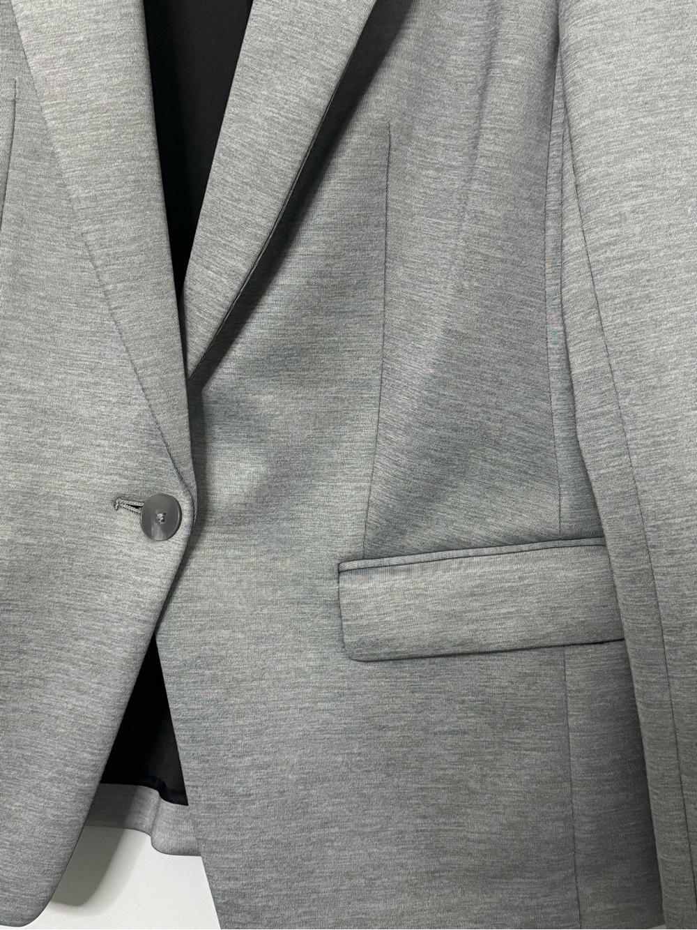 Express Gray Single-Button Blazer - Picture 2 of 10
